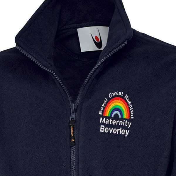 NHS Rainbow design Premium Fleece Jacket for NHS workers- Personalised for Healthcare staff, NHS Rainbow Fleeced Jacket