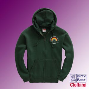 Personalized NHS Rainbow Zipped Hoodie, Healthcare Staff Gift-NHS rainbow clothing Green