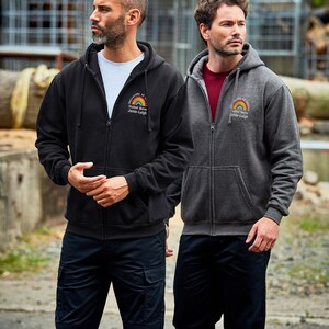 Plus Size NHS Rainbow Zipped Hoodie – Personalized Embroidery, 2XL-4XL image 10