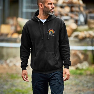 Plus Size NHS Rainbow Zipped Hoodie – Personalized Embroidery, 2XL-4XL image 8