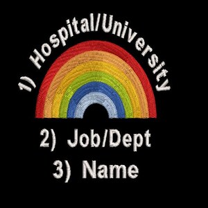 Plus Size NHS Rainbow Zipped Hoodie – Personalized Embroidery, 2XL-4XL image 5