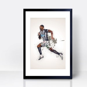Callum Wilson Wall Print THICK CARDSTOCK | Art | Gift | Home Decor | Kitchen House | Watercolour London | English Football Print Newcastle