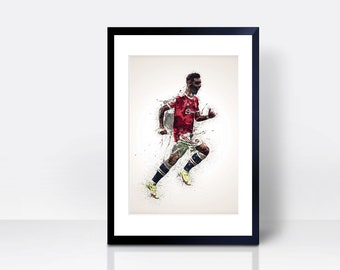 Bruno Fernandes THICK CARDSTOCK Wall Print 2021 | Wall Art Gift | Home Decor | Kitchen House | England Football Print Manchester Portuguese