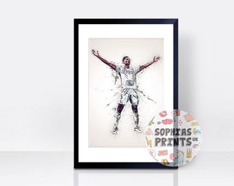 Jude Bellingham Celebration THICK CARDSTOCK Wall Print | Art Gift | Madrid Home Decor | Kitchen House | Real Football Team | England English