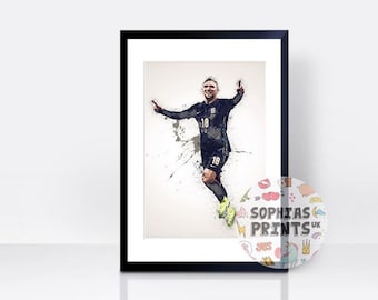 Jarrod Bowen THICK CARDSTOCK Wall Print | Wall Art Gift | Hammers Home Decor | Kitchen House | England Football Team London West English