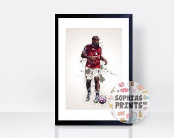 Bryan Mbeumo United THICK CARDSTOCK Wall Print | House Art | Gift | Home Decor | Kitchen House | England Football Team Manchester