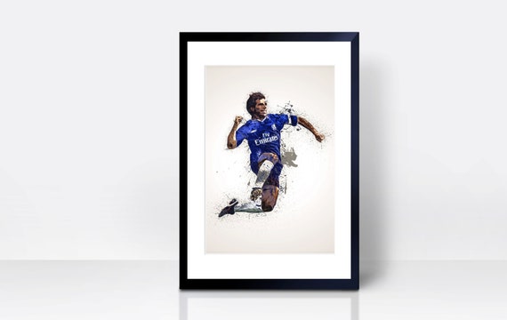 Gianfranco Zola THICK CARDSTOCK Wall Print | Art | Gift | Home Decor | Kitchen House | Watercolour London | England Football Team Chelsea