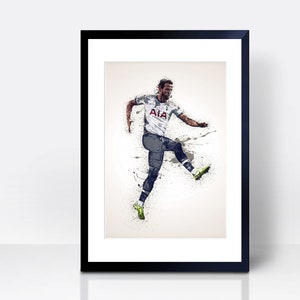 Harry Kane Wall Print THICK CARDSTOCK | Art | Gift | Home Decor Tottenham | Kitchen House | Watercolour London | England Football Print Team