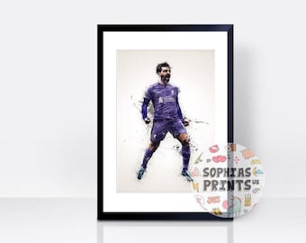 Impression murale de papier cartonné épais Mo Salah | Art mural | Cadeau | Décoration d'intérieur | Cuisine maison | Scouse design Liverpool Oeuvre d'art | Égypte