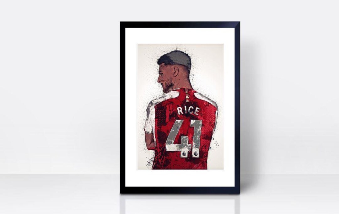 Declan Rice THICK CARDSTOCK Wall Print | Art Gift | Arsenal Home Decor ...