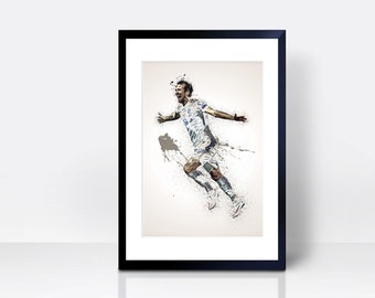 Harry Kane England Wall Print THICK CARDSTOCK | Art | Gift | Home Decor Tottenham | Kitchen House | Watercolour London | Football Team