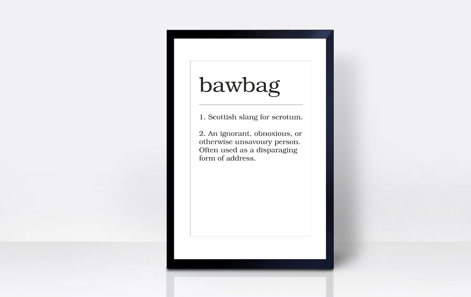 Bawbag Definition THICK CARDSTOCK Wall Art Print Gift Etsy UK