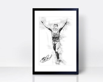 Steven Gerrard Liverpool Wall Print THICK CARDSTOCK |  Wall Art | Gift | Home Decor | Kitchen House | Watercolour | Scouser | Liverpool