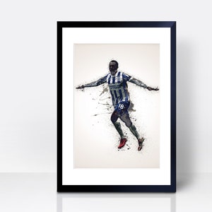 Danny Welbeck THICK CARDSTOCK Wall Print | Wall Art | Gift | Home Decor | Kitchen House | Watercolour | Brighton Artwork Design English