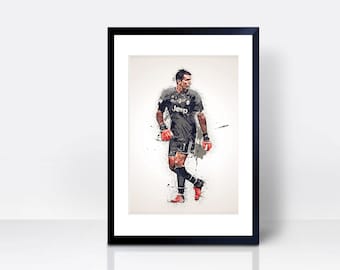 Gianluigi Buffon THICK CARDSTOCK Wall Print | Wall Art Gift | Home Decor | Kitchen House | Italy Italian Football Team Print Gigi