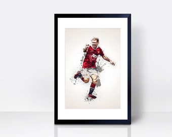 Paul Scholes United THICK CARDSTOCK Wall Print | Wall Art | Gift | Home Decor | Kitchen House | England Football Team Manchester English