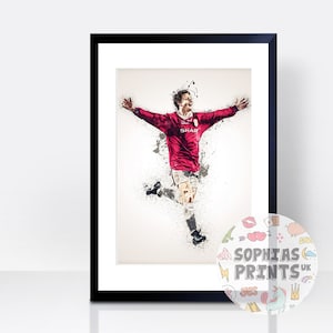 Ole Gunnar Solskjaer THICK CARDSTOCK Wall Print | Art | Gift | Home Decor | Kitchen House | Watercolour | England Football Team Manchester