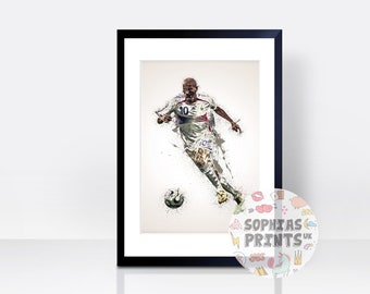 Zinedine Zidane THICK CARDSTOCK Wall Print | Wall Art Gift | Home Decor | Kitchen House | Real Football Team | Madrid France