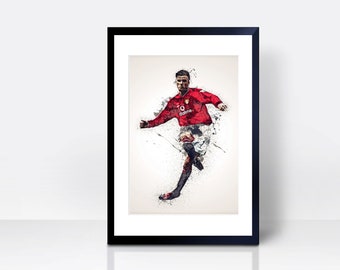 David Beckham United THICK CARDSTOCK Wall Print | Wall Art | Gift | Home Decor | Kitchen House | England Football Team Manchester English