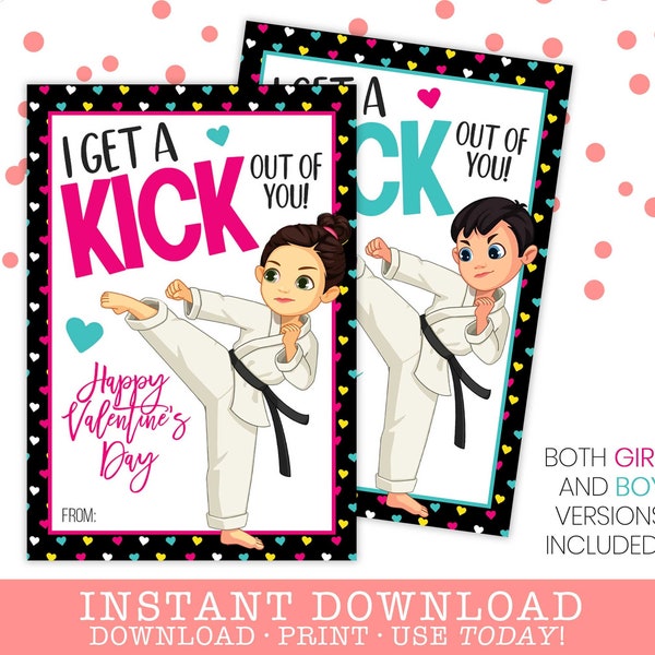 Karate Valentines - Etsy
