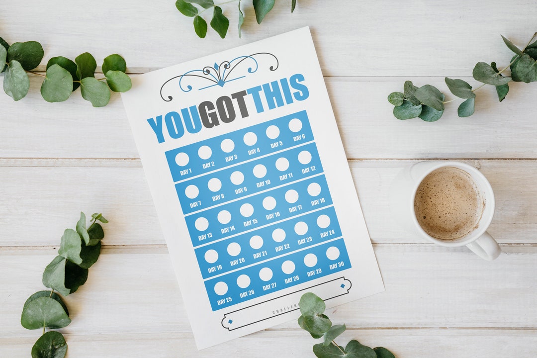 Printable Goal/challenge Tracker | 21 Day and 30 Day | You Got This ...