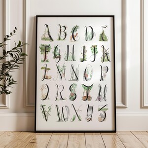 Animal Alphabet Print | Nursery Watercolor Art | Animal ABC Poster | Instant Download | Baby Shower Gift | Kids Room Decor | Printable Art