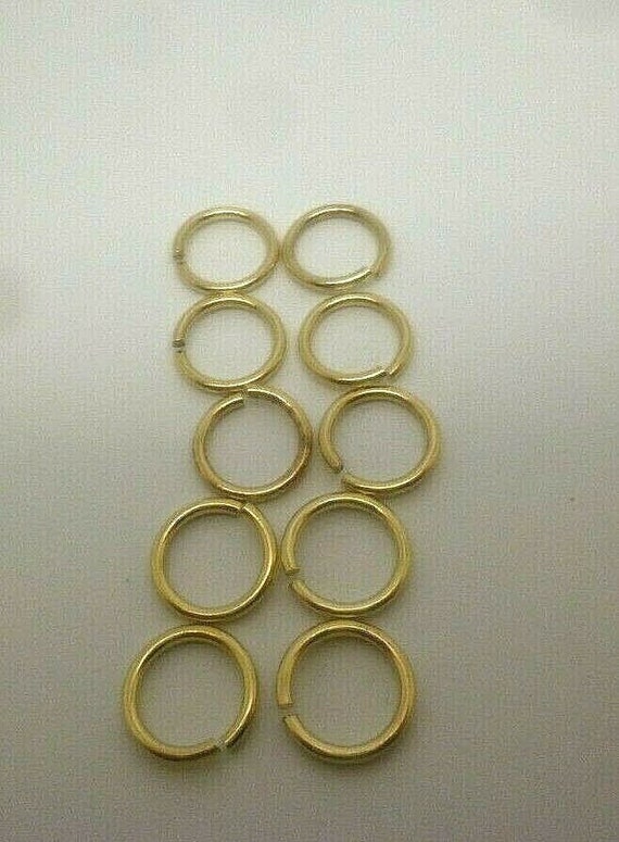 9ct gold yellow gold 7 mm jump ring open jewellery fastener x 5 