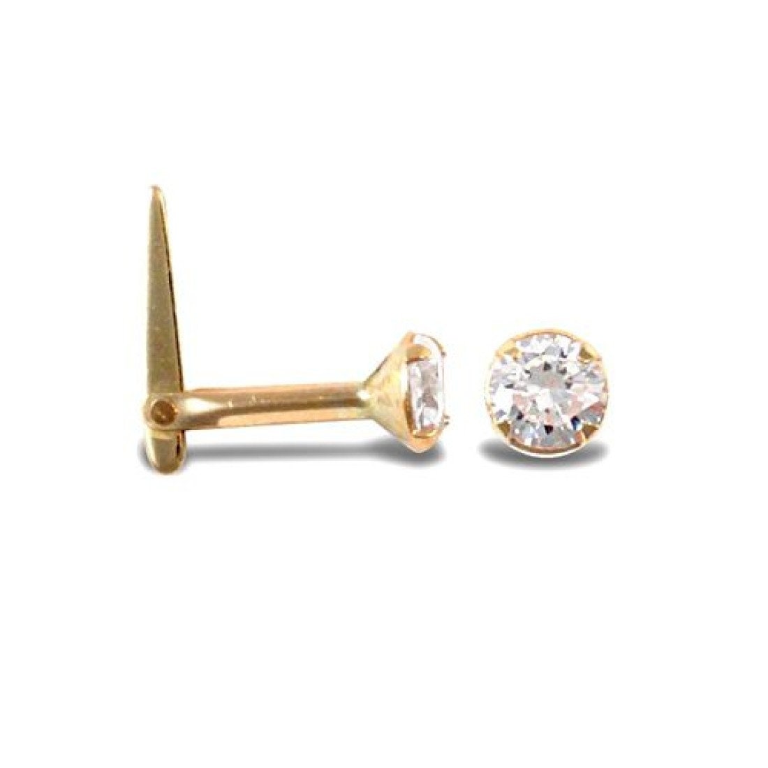 Sterling Silver Argos Andralok Gold Dipped Sterling Silver 3mm CZ