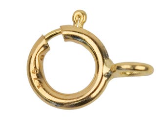 9ct Yellow Gold Bolt Ring Open 5mm jewellery fastener