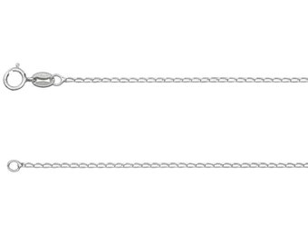 May include: A silver chain necklace with a lobster clasp.