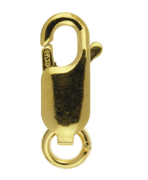 1pc, 18kt Yellow Gold Lobster Claw Clasp, Trgger Clasps, Genune, 10