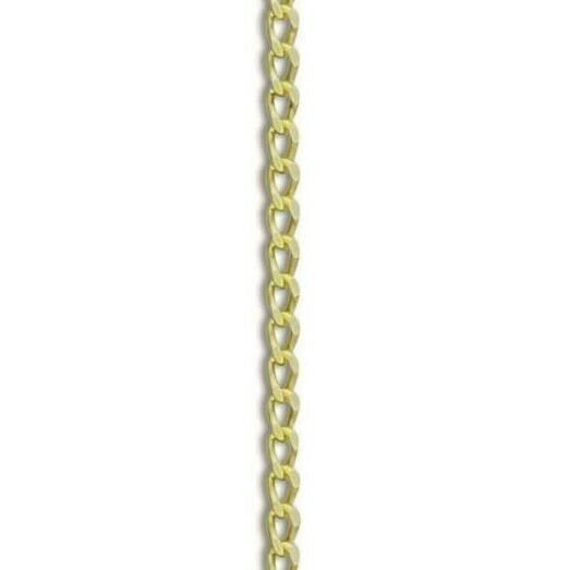 Collier Gourmette En Or 9 Carats 2 Mm - Longueur 18 Pouces Avec Diamants Taillés - Neuf Avec étiquettes