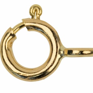 9ct gold 5mm open bolt ring fastener - clasps gold jewellery making fastener x 1