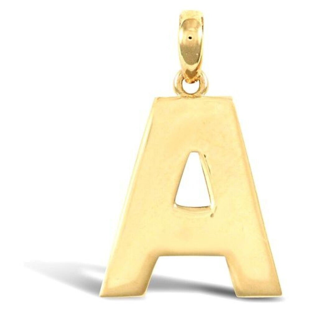 9ct Gold Initial Pendant Solid 9ct Gold Any Name Letter Initial 9ct ...
