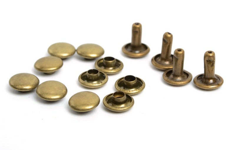 Double Cap 50pcs 5mm/6mm/7mm/8mm/9mm Brass Round Rivets Rapid Etsy