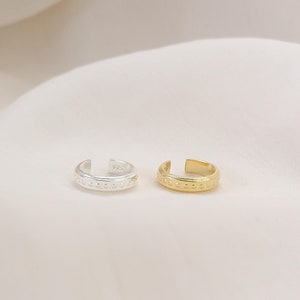 18k Gold Plated Ear Cuff, Earrings for Women, Non Pierced Ear, Cartilage Earring, Conch Ear Cuff, Textured Ear Cuff, No Piercing Earring