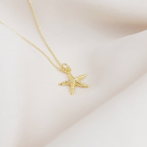 Gold Starfish Necklace, Starfish Jewellery, Necklaces for Women, Bridesmaid Gift, Gift for Her, Birthday Gift, Dainty, 18k Gold