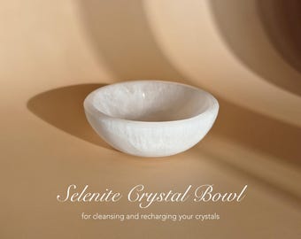 Selenite Crystal Charging Bowl, Crystal Cleansing Bowl, Trinket Bowl, Healing Crystals, Spiritual Gifts