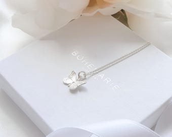 Sterling Silver Butterfly Necklace, Dainty Butterfly Jewellery, Everyday Layering Necklace, Minimalist Necklace, Birthday Gift For Her
