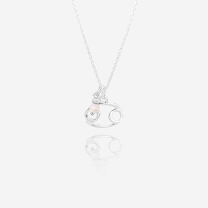 Sterling Silver Cancer Necklace, Zodiac Necklace, Star Sign Necklace, Astrology, Cancer Jewellery, Zodiac Jewellery, Cancer Star Sign Gifts