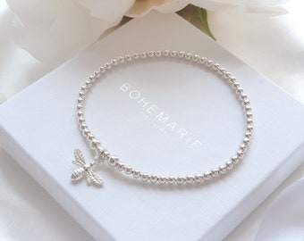 Sterling Silver Bee Bracelet, Bracelets for Women, Bee Jewellery, Best Friend Gift, Gift for Her, Birthday Gift
