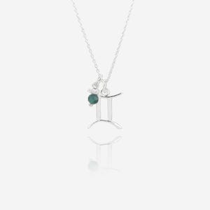 Sterling Silver Gemini Necklace, Zodiac Necklace, Star Sign Necklace, Astrology, Gemini Jewellery, Zodiac Jewellery, Gemini Birthday Gifts
