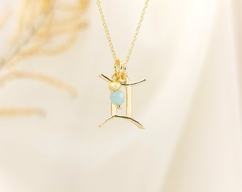 Gold Gemini Necklace - Etsy UK
