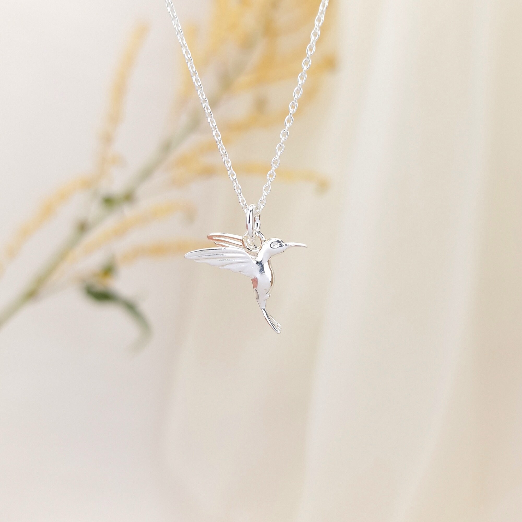 Sterling Silver Hummingbird Necklace Necklaces for Women - Etsy