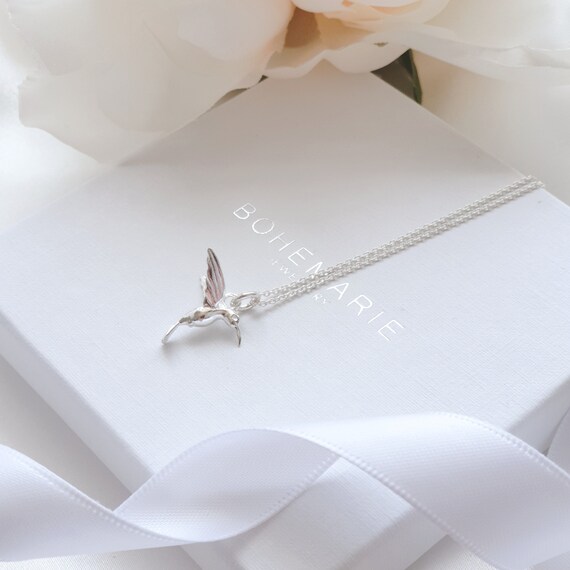 Sterling Silver Hummingbird Necklace Hummingbird Jewellery