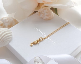 Gold Seahorse Necklace, Seahorse Jewellery, Necklaces for Women, Bridesmaid Gift, Gift for Her, Birthday Gift, Dainty, 18k Gold