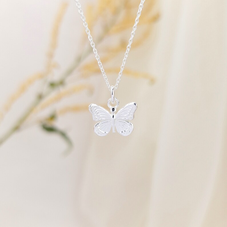 Sterling Silver Butterfly Necklace, Necklaces For Women, Gifts For Women, Minimalist Necklace, Dainty Silver Necklace, Butterfly Jewellery 