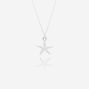Sterling Silver Starfish Necklace, Summer Necklace, Beach Jewellery, Dainty Silver Necklace, Starfish Jewellery For Women, Ocean Necklace