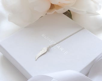 Sterling Silver Angel Wing Necklace, Necklaces For Women, Layering Necklaces, Minimalist Necklace, Dainty Necklace, Angel Wing Jewelry Gift