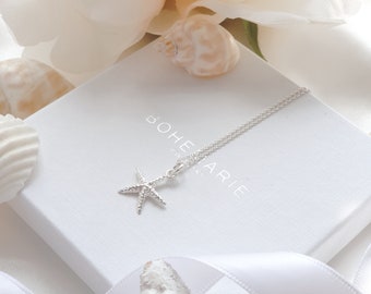 Sterling Silver Starfish Necklace, Starfish Jewellery, Necklaces for Women, Bridesmaid Gift, Gift for Her, Birthday Gift, Dainty